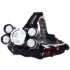 Latarka Czołowa Czołówka LED 5xLED Akumulatorowa Mocna 2x 18650 USB 4 tryby