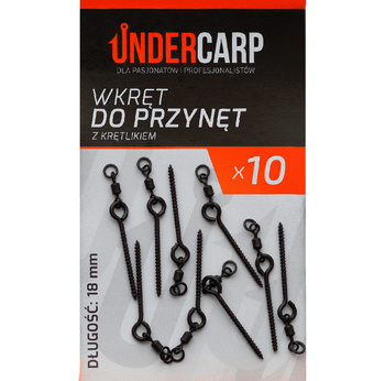 Wkręt Do Przynęt Z Krętlikiem UNDERCARP 18 mm 10x