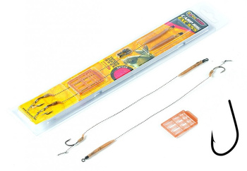 Przypon Karpiowy Z Włosem Hak 4 Plecionka 25lb 20cm Stopery Pozycjoner EXC
