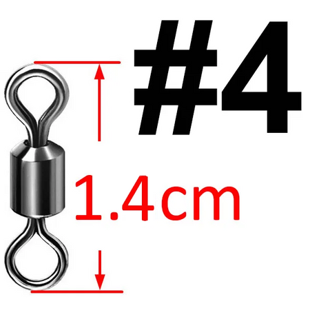 Krętlik Wędkarski Karpiowy r 4 14 mm Krętliki x10 AV