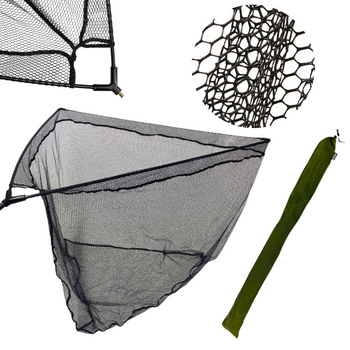 Podbierak Gumowany Karpiowy Kosz Siatka Czasza Metalowy Trójnik NGT 106 XXL