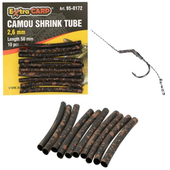 Rurka Termokurczliwa 2,6mm Camou Camo Kamuflaż 10 sztuk EXC Ronnie Rig