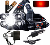 Latarka Czołowa Czołówka LED 5xLED Akumulatorowa Mocna 2x 18650 USB 4 tryby