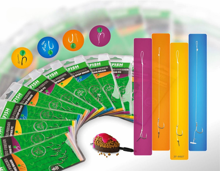 Przypony Method Feeder Bagnet Igła Karpiowe Fluorocarbon Hak 10 ZFISH 5 szt