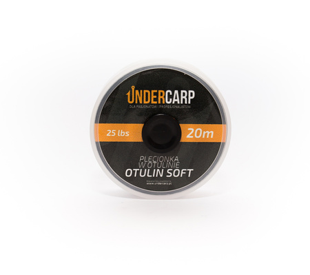 Plecionka przyponowa w otulinie 25 lbs 20 m OTULIN SOFT – brązowa UnderCarp