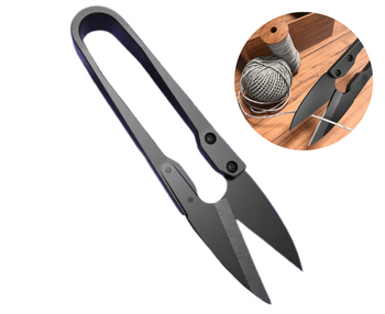 Nożyczki Wędkarskie do Plecionki Żyłki Nierdzewne Ostre Małe Mini Czarne AV