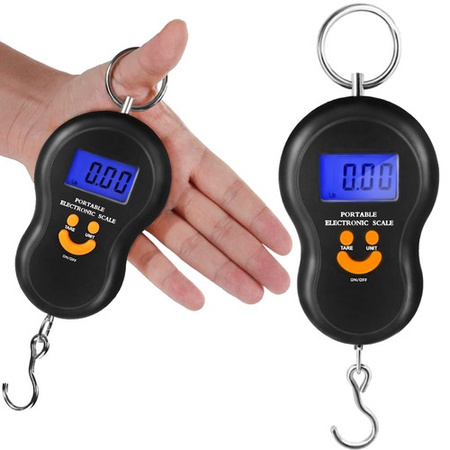 Waga Wędkarska Karpiowa Elektroniczna Składana 50kg Hakowa Bagażowa