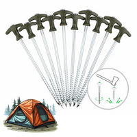 Śledzie do Namiotu Szpilki Wkręcane Długie 25cm Wojskowe Metalowe XL ZFISH