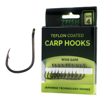 Haczyki Karpiowe Haki Japońskie WIDE GAPE Zfish rozmiar 4 10 szt Teflonowe