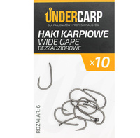 Haczyki Bezzadziorowe Karpiowe Haki WIDE GAPE 6 UnderCarp
