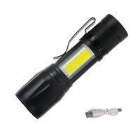 Latarka LED Taktyczna Akumulatorowa Mocna USB Mini AV